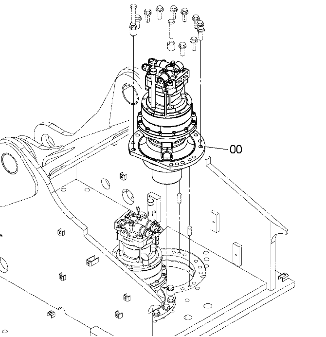 Hitachi ZX490LC-5A Schwenkvorrichtung YB60000926 9301113